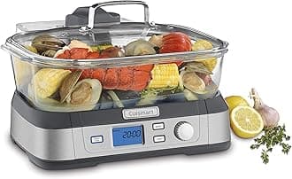 Cuisinart STM-1000 CookFresh Digital Glass Steamer, Stainless Steel One Size STM-1000