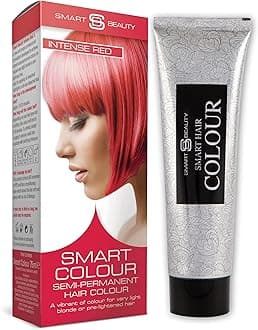 Intense Red Semi Permanent Hair Dye | No Ammonia, Peroxide, PPD, Sulfates, Parabens, Vegan & Cruelty Free, Smart Beauty