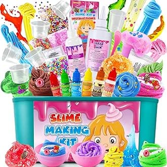 Ice Cream DIY Slime Kit for Girls - Butter, Foam, Cloud Slime with Add-ins, Foam Balls, Charms - Party Favors Gift Toys for Kids 6-12