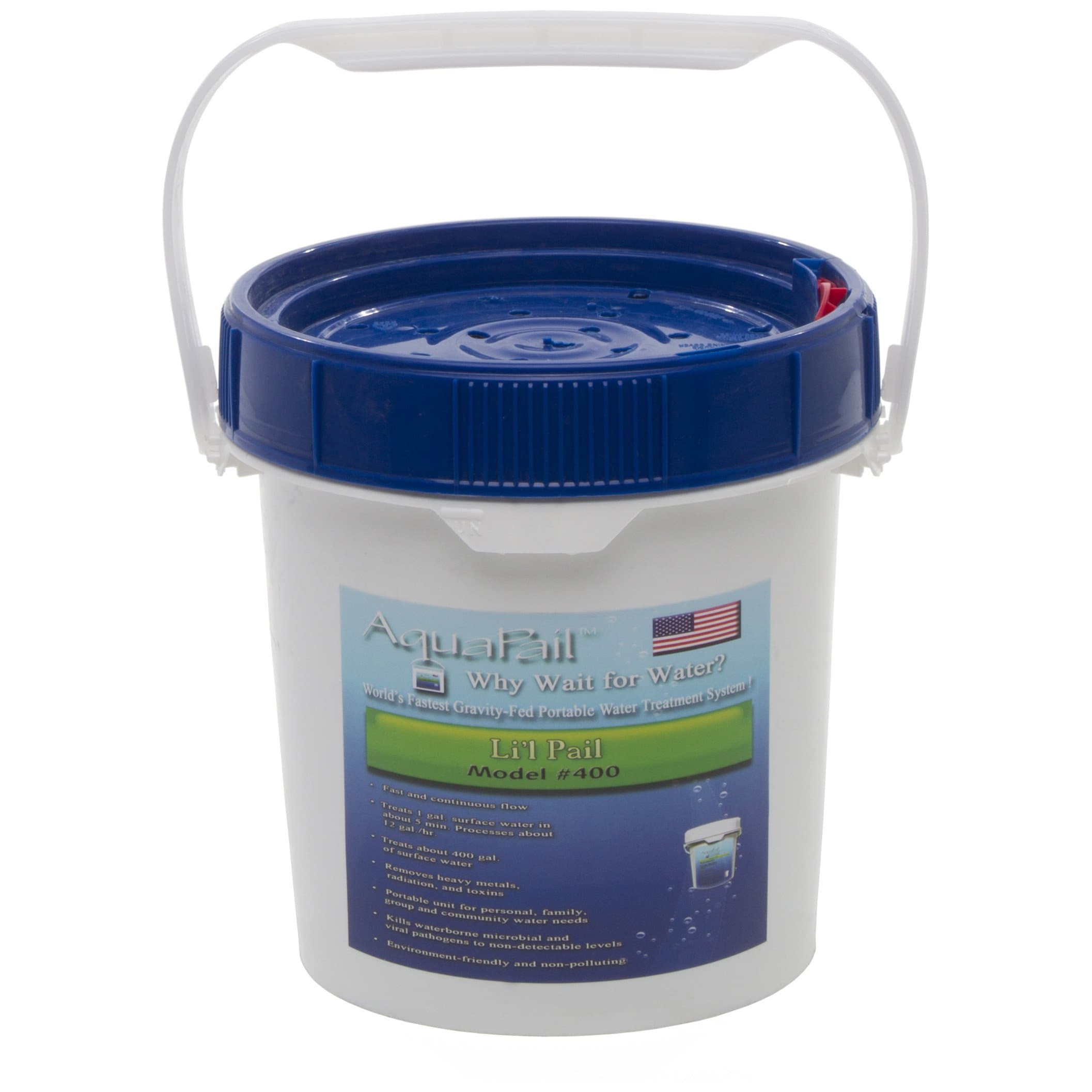Aqua Pail 400 - will help you filter larger quantities of water (up to 400 gallons)