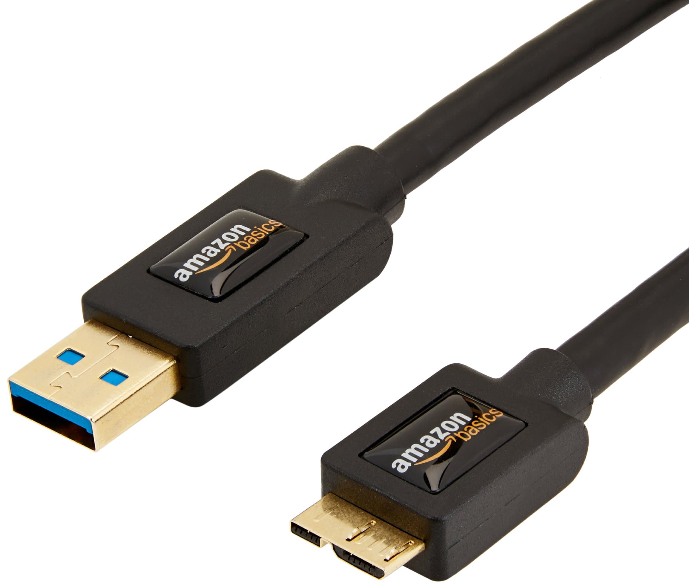 Amazon Basics Micro USB to USB-A 3.0 Fast Charger Cable, 4.8Gbps High-Speed with Gold-Plated Plugs, 3 Foot, Black
