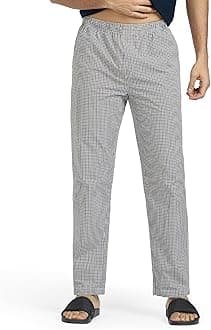XYXX Men's Super Combed Cotton Checkered Checkmate Pyjamas with Elasticated Waist, Drawstring
