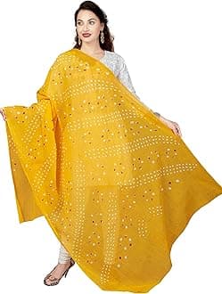 RANI SAAHIBAWomen's Pure Cotton Bandhani Dupatta