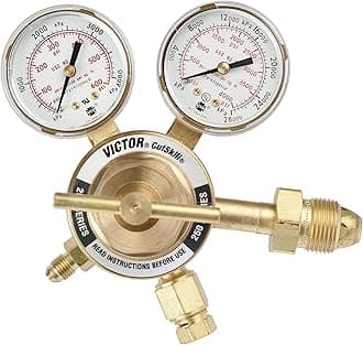 Victor Technologies 0781-9134 TPR-250-200-580-CS Light Duty Purging Cylinder Nitrogen/Argon/Helium Regulator, 10-250 psig Delivery Pressure Range, 200 psig Outlet Pressure
