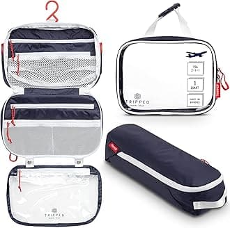 Toiletry Bag Set: Hanging Travel Toiletry Bag + 311 TSA Cosmetic Liquid Bag + Ultralight Accessory Organizer Bag