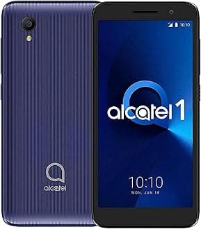 Alcatel 1 (16GB) 5.0" Full View Display, Removable Battery, FM Radio, Dual SIM GSM Unlocked US & Global 4G LTE International Version 5033E (Bluish Black)