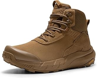 NORTIV 8Men's Waterproof Military Tactical Work Boots Leather Motorcycle Combat Boots Lightweight Non-Slip Hiking Boots for Men Defender, Coyote, 8.5