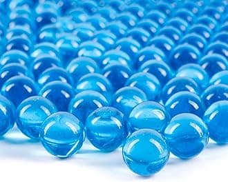Galashield Blue Marbles for Vases | Glass Beads Bulk Fillers, Round 1lb, (Approx. 80 pcs)