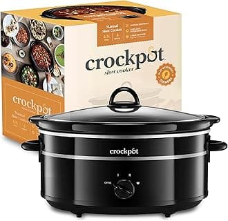 Crock-Pot Slow Cooker | Removable Easy-Clean Ceramic Bowl | 6.5 L (8+ People) | Black [SCV655B]