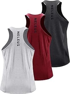 Men's 3 Pack Running Tank Top Dry Fit Y-Back Athletic Workout Tank Tops