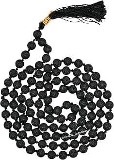 Amazing GemstoneJapa Mala 108 Prayer Beads Necklace and Wrist Mala Bracelet for Meditation