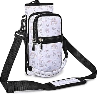 AUPET Water Bottle Sling Bag Sleeve Holder Carrier 25/32/40/64 oz,Insulated Crossbody Water Bottle Case Cover with Strap and Pockets for Men/Women Walking Hiking