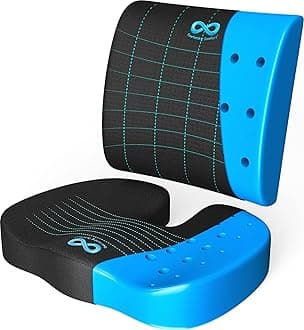 Doctor Recommended Memory Foam Seat Cushion for Office Chairs & Car - Ergonomic Office Desk Accessories - Cushions for Tailbone Pain Relief, Sciatica & Back Support Pillow