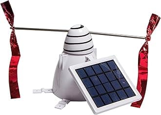 Solar Bird Repeller - Spinning Bird Deterrent with Telescoping Arms - Prevents Birds from Landing - Humane Repellent - Portable Design - for Boats, Patios, AC Units, Etc - Solar Powered