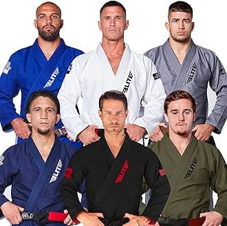 Elite SportsBJJ GI for Men IBJJF Kimono BJJ Jiujitsu GIS W/Preshrunk Fabric & Free Belt