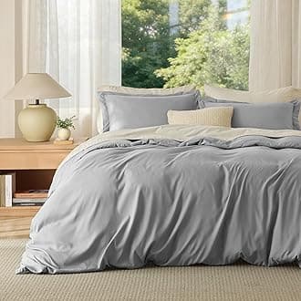 Duvet Cover Full Size - Soft Double Brushed Bedding Set for Kids & Adults, Zipper Closure, 3 Pieces, Includes 1 Duvet Cover (80"x90") & 2 Pillow Shams, NO Comforter, Grey