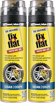 Fix-A-Flat Tire Repair, 16 oz, 2-Pack | Emergency Use | Eco-Friendly Formula | For Standard Tires | Universal Fit