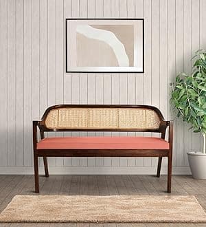 Enigma Bench Walnut Finish (Desert Flower Pink)