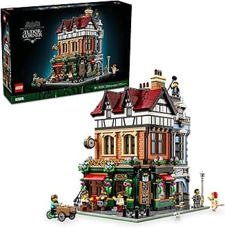 Icons Tudor Corner Building Set for Adults 18+ - DIY Miniature House Kit - Collectible Mini House Building Set for Men and Women - Crafting Gift for Adults - 10350