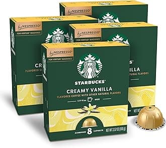 Starbucks by Nespresso Vertuo, Vanilla Flavored Coffee, 32-count Coffee Pods, Brews 7.8 oz.