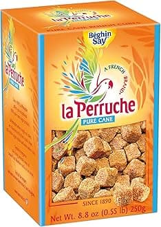 La Perruche Pure Cane Brown Sugar Cubes, 8.8 Ounce Box (250 Grams)