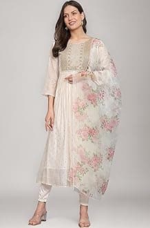 VredeVogel Women's Chanderi Kurta with Legging and Dupatta