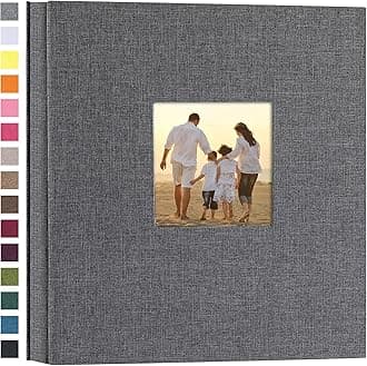 potricher Linen Hardcover Photo Album 4x6 1000 Photos Large Capacity for Family Wedding Anniversary Baby Vacation (Gray, 1000 Pockets)
