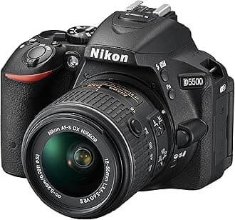 Nikon VBA440K001 D5500 Digital SLR Camera with 18-55 mm VR II Compact Lens Kit - Black