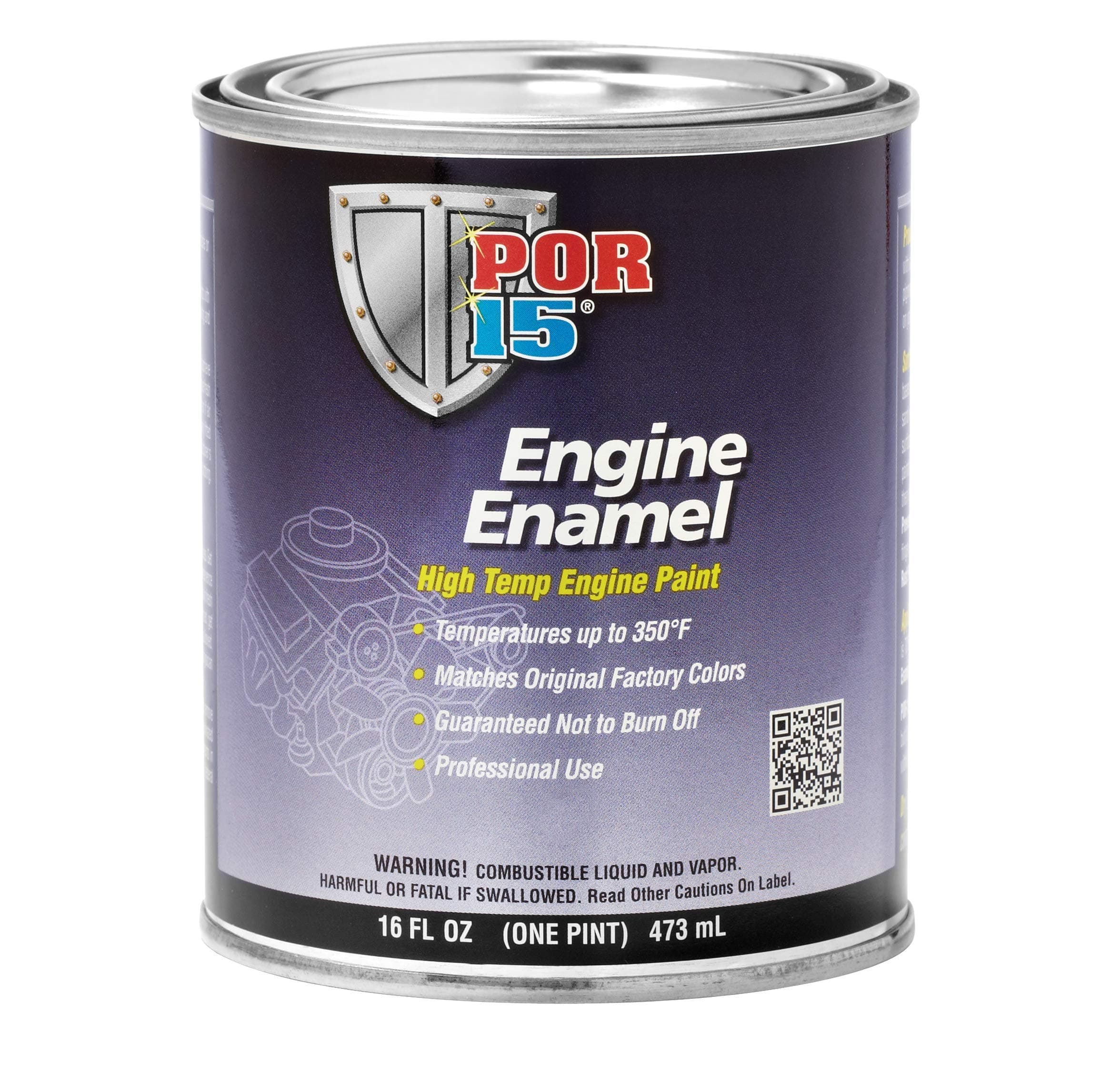 High Temperature Engine Paint, Engine Enamel, 16 Fluid Ounces, Ford Corporate Blue