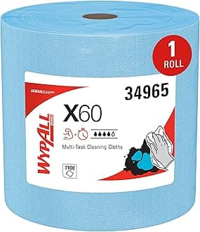 GeneralClean X60 Cloths Multi-Task Cleaning Wipes, Jumbo (34965), Strong and Absorbent Towels, Blue (1 Roll of 1,100 Sheets, 1,100 Sheet Total)