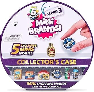 5 Surprise Mini Brands Series 3 Collector's Case - Store & Display 30 Minis with 5 Exclusive Minis by ZURU, Multi