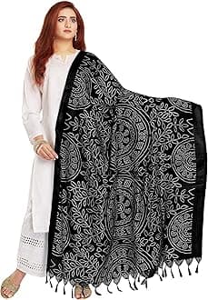 RANI SAAHIBA Women's Art Silk Printed Dupatta