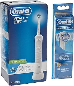 Oral B Vitality D100 CLS Sensi Ultrathin Rechargeable Toothbrush + EB 20 2-1 Brush Head Bundle