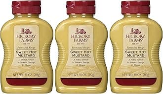 Hickory Farms Farmhouse Recipe Sweet Hot Mustard 10 Ounces (Pack of 3)