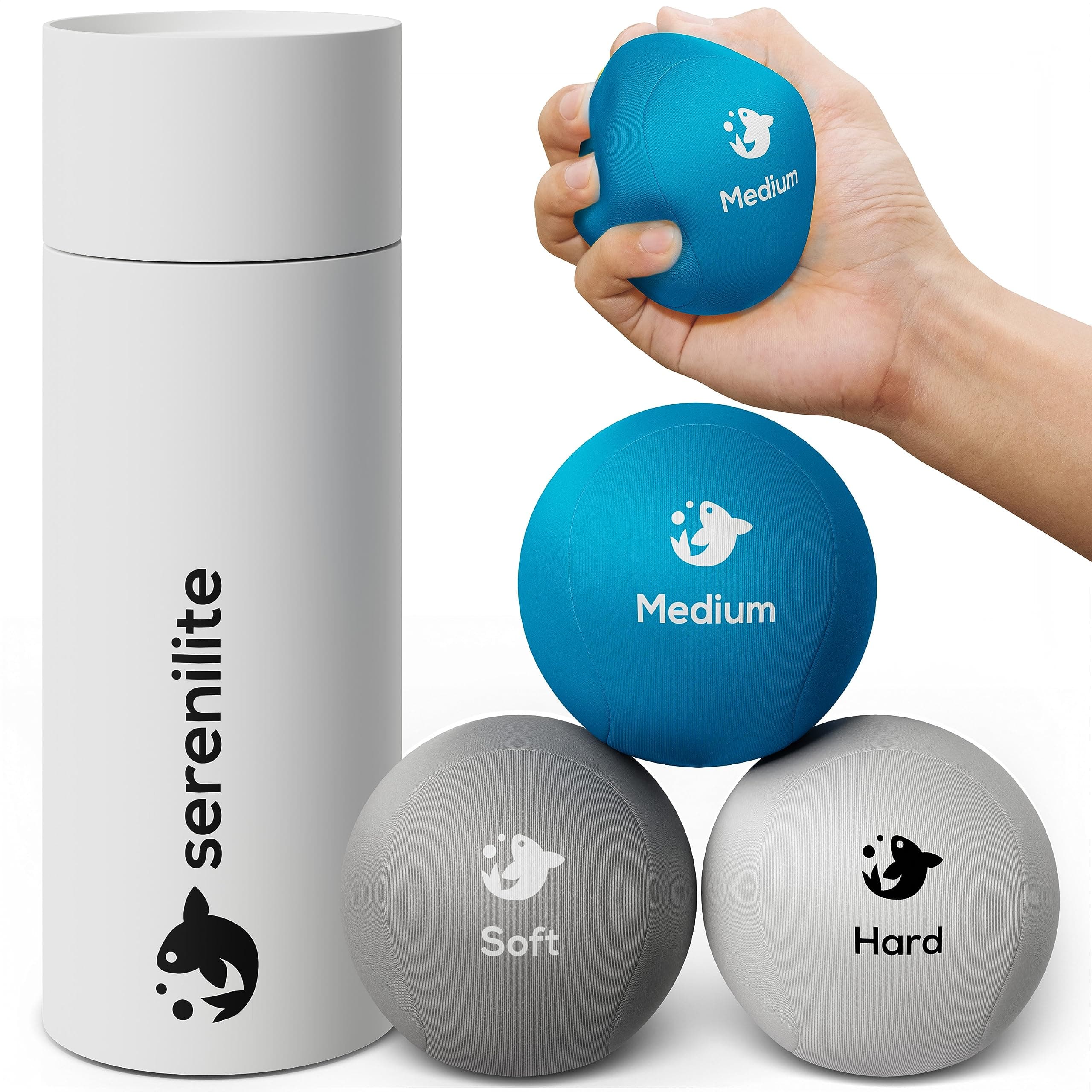 Hand Therapy Exercise Stress Ball Bundle, Tri-Density Stress Balls for Adults & Grip Strengthening, Squeeze Balls for Hand Therapy, Hand Therapy Balls, Squeeze Ball, Hand Balls for Therapy