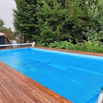 Bubble Summer Solar Pool Cover, Rectangle Heating Blanket Heavy Duty Tarpaulin with Grommets, for Inflatable Swimming Pools, In-Ground Pools (Size : 1.5m×3m(5ft×10ft))