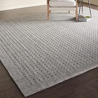 Zara Carpets Solid Plain Exported Quality Hand Made Carpets and Rug Size 5 Feet by 8 Feet (5x8 feet) Loop Grey