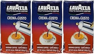 Crema e Gusto Ground Coffee, Italian, 8.8-Ounce Bricks (Pack of 3)
