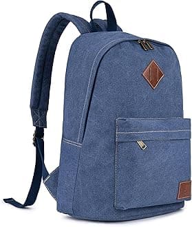 seemeroadCanvas Vintage Backpack Lightweight Travel Daypack Laptop Backpack College Student Rucksack for Men Women