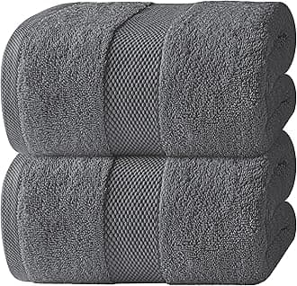 White Classic Luxury Bath Towels Large | Highly Absorbent Hotel spa Collection Bathroom Towel | 35x70 Inch | 2 Pack (Gray, 2)