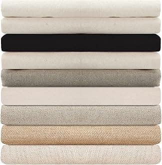 100% Cotton Canvas,Calico & Cotton Linen Mix Fabric for Craft,Paint,Patchwork,Apparel & Light Upholstery.Neotrim Natural Fibres,Eco-Friendly. [100% Jute Hessian (Cream) - Sample 20x20cm]