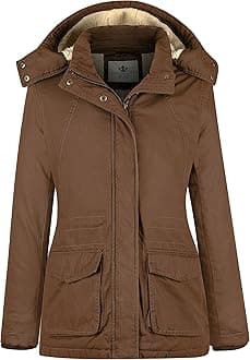 WenVen Women's Winter Warm Sherpa Lined Jacket Heavy Parka Coat with Hood