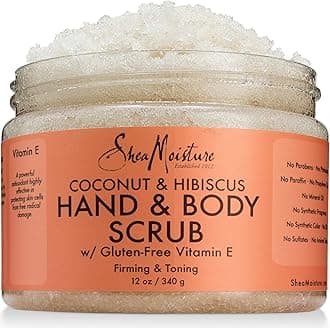 Shea Moisture Coconut and Hibiscus Hand and Body Scrub Firming and Toning for Unisex, 12 oz