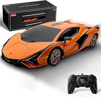 BEZGAR Officially Licensed RC Series, 1:24 Scale Remote Control Car Lambo Sián FKP 37 Electric Sport Racing Hobby Toy Car Model Vehicle for Boys Kids Teens and Toddler, Birthday Gifts
