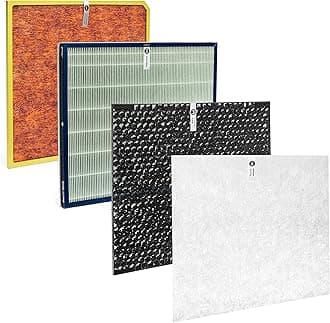 Rabbit Air, A3 Air Purifier Filter Replacement for Model SPA-1000N Filter Kit, Includes Activated Carbon and HEPA Filter Replacement for Home Air Purifier - (Pet Allergy Customized)