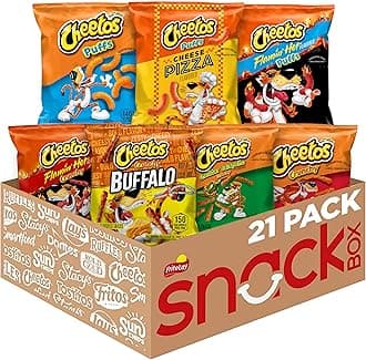 Cheese Flavored Snacks Variety Pack of Chips (Pack of 21)