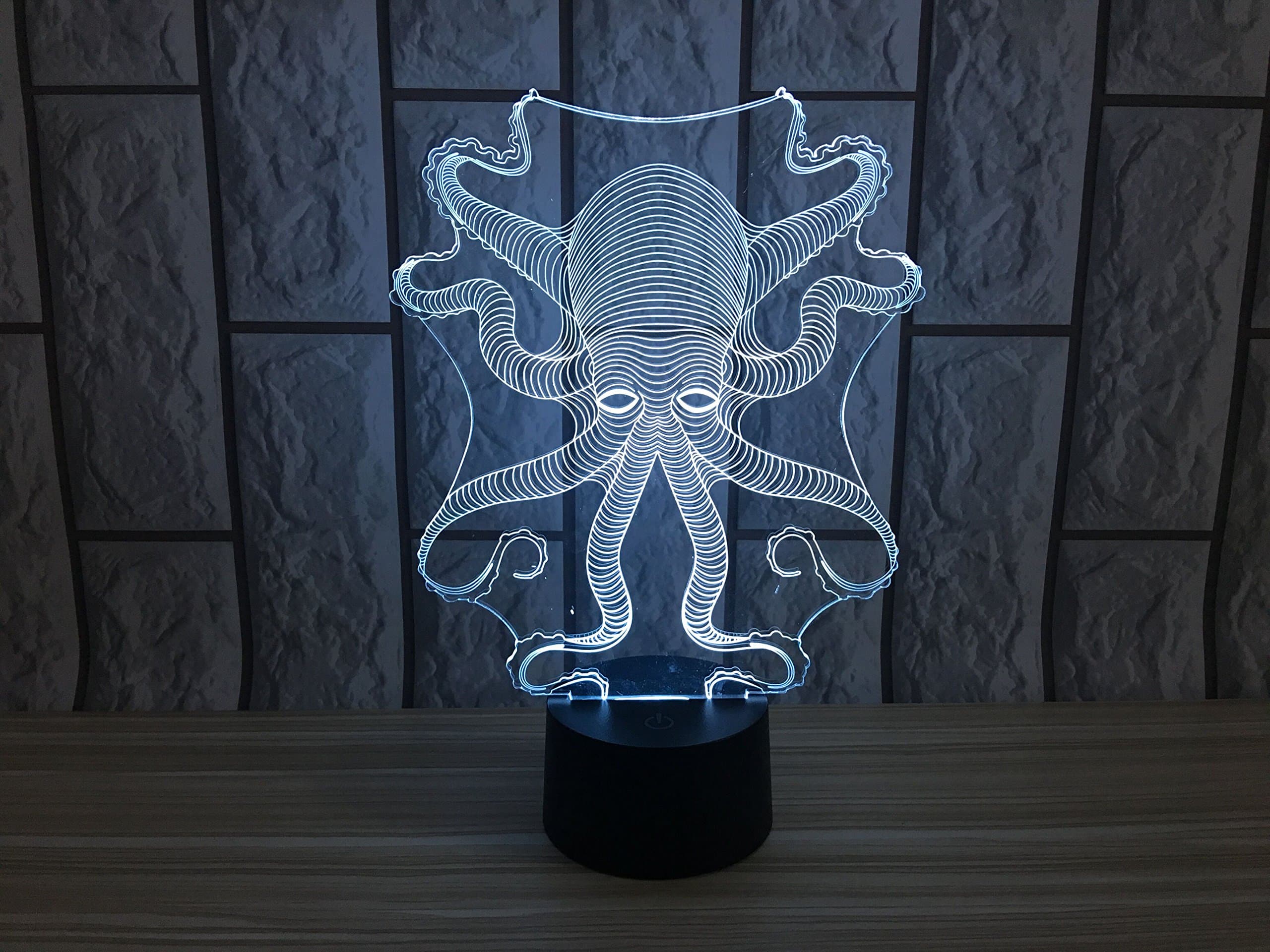 3D Illusion Octopus LED Night Light Children Bedroom USB powered 7 Colors Colorful For Awesome Christmas Gift