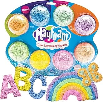 Educational Insights Playfoam 8-Pack: Classic & Sparkle - Sensory Toys & Squishy Fidget Toys for Kids, Squishy Foam Blocks, Non Sticky Dough, Sensory Bin Filler & Classroom Tools, Gifts for Ages 3+