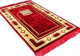 Gold Case Premium Islamic Muslim Prayer Rug - Ramadan Gift - Janamaz Sajjadah - Namaz Seccade Made in Turkey, PRMT-Burgundy…