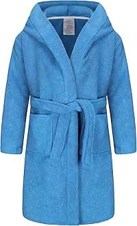 Kids Soft Towel Hooded Robe Cotton Bathrobe for Girls 5-16 Years